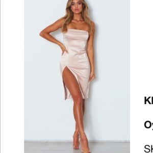 White Fox Boutique Satin Strapless Dress